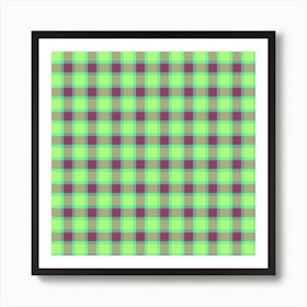 Green Plaid Fabric 7 Póster