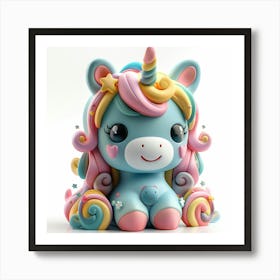 Unicorn Figurine 63 Art Print