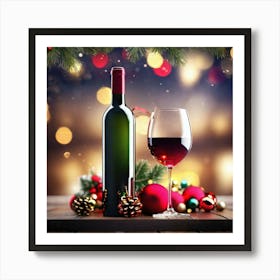 Christmas Wine 7 Art Print