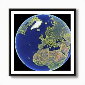 Earth From Space Art Print