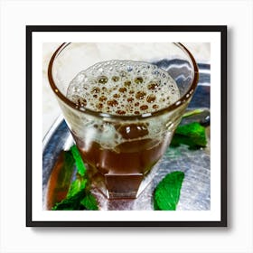 Cup Of Tea with foam and bubbles 8 Art Print