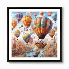 A Hot Air Balloon Race T Art Print