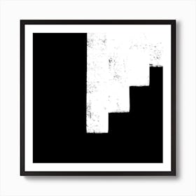 Abstract Black And White Grunge Painting vol. 3 Art Print