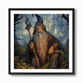 A Wizard Of The Magic Forest Called Gweiadur Affiche