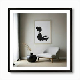 Silhouette Of A Woman 5 Art Print