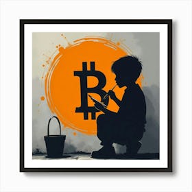 Bitcoin Child 2 Art Print