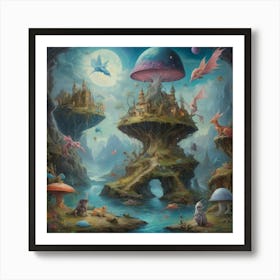 Fairytale Island Painting Art Print