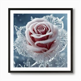 Snow Rose Art Print