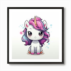 Cute Unicorn 604 Art Print