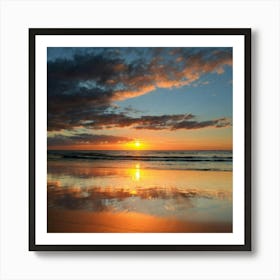 Sunset On The Beach Poster