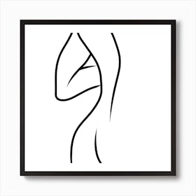 Nude 3 Square Art Print