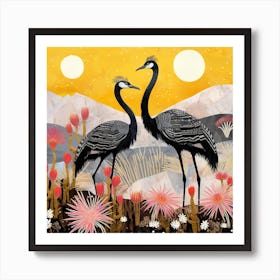 Bird In Nature Ostrich 3 Art Print