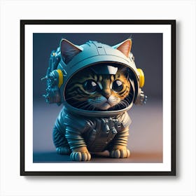 Cat Astronaut (17) Art Print