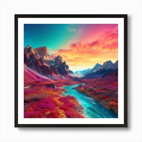 Chilean Landscape Art Print