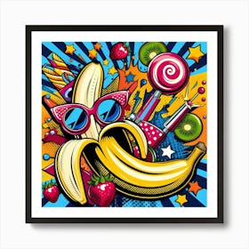 Pop Banana 1 Art Print