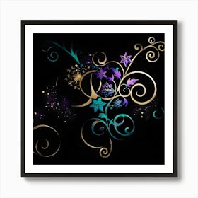 Abstract Floral Design Art Print