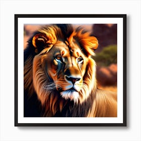 Lion Painting Art Print