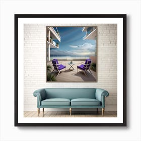 Elegant balcony view Art Print