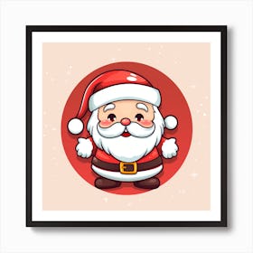 Santa Claus Cartoon Art Print