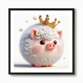 Pig In A Crown 10 Art Print