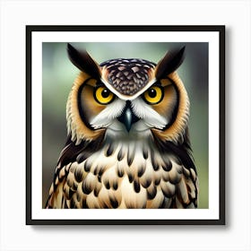 Owl Portrait 3 Art Print