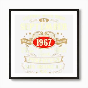 55th Birthday Gift 55 Years Old Legends Born In September Art Print