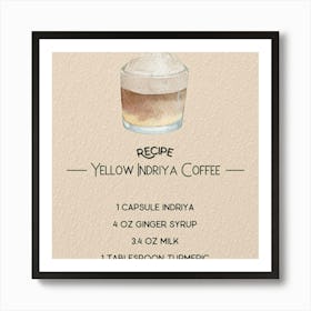 Yellow Indy Coffee Art Print