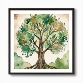 The leafy tree Art Print