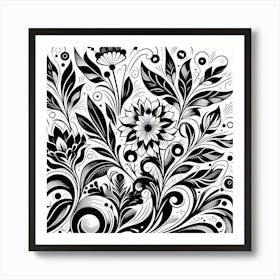 Black and White Abstract Art 262 Art Print