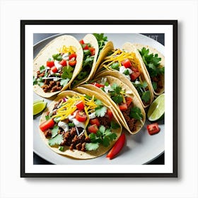 Tacos On A Plate Art Print