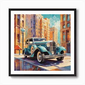 Old Car In The City 1 Art Print