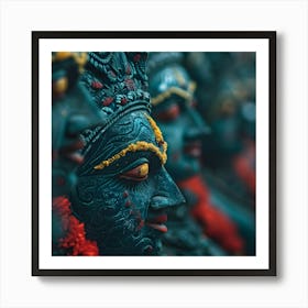 Nepali Hindu Statues Art Print