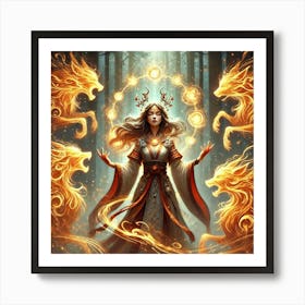 Priestess Kaida Elemental Communion Art Print