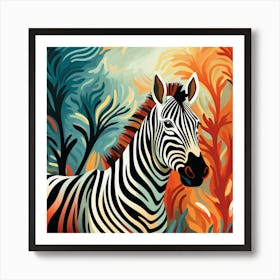 Zebra Painting Art Print