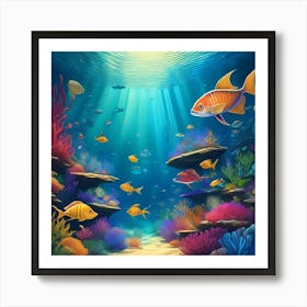 Underwater Seascape 3 Art Print