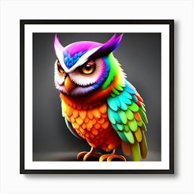 Colorful Owl 19 Art Print