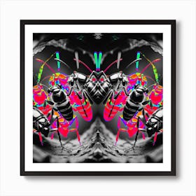 Brighten beehind the grey Art Print