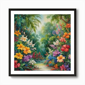 Garden Of Flowers Art Print