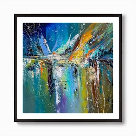 Polar's night mystery Abstraction Art Painting for interior Art Print