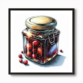 Jar With Jam 9 Art Print