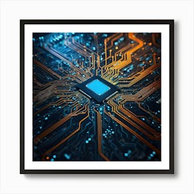 Computer Circuit Board 12 Art Print