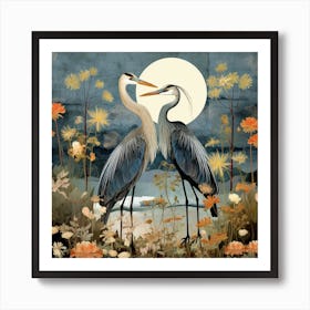 Bird In Nature Great Blue Heron 2 Art Print