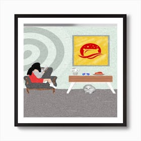 A Girl In The Room Art Print