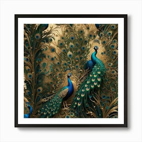 Peacocks 3 Art Print