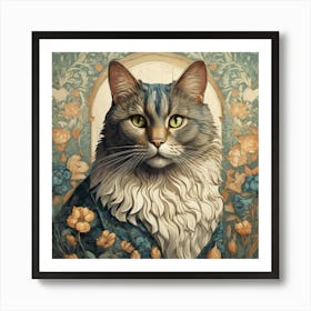 William morris Cat 1 Art Print