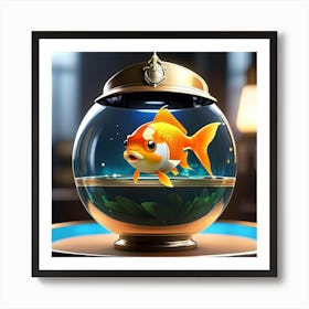 Goldfish In A Bowl 19 Art Print