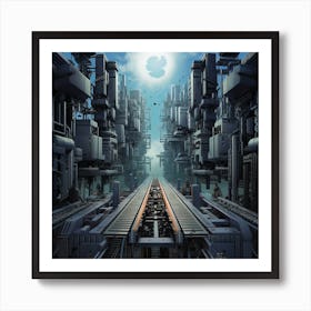 Futuristic City 4 Art Print