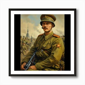 Soldier In Uniform Art Print
