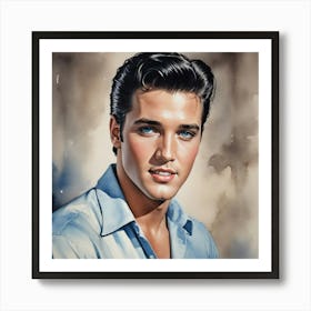 Golden Voice, Eternal Look Elvis Presley Art Print