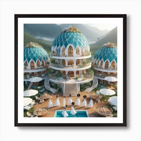 Herbal Hotel In The Mountains Art Print
